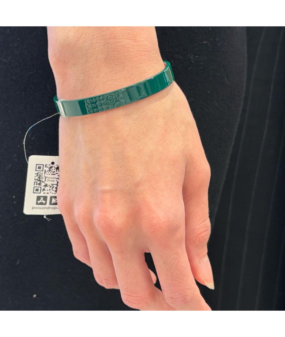 MAISON MARGIELA Зеленый латунный браслет, фото 6