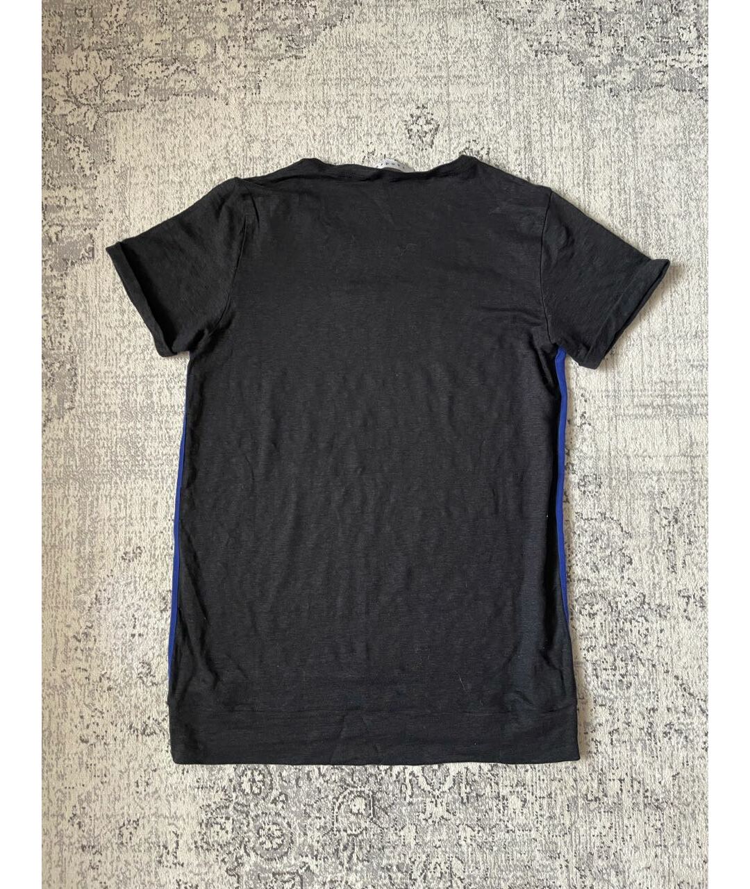 SANDRO Черная льняная футболка, фото 3