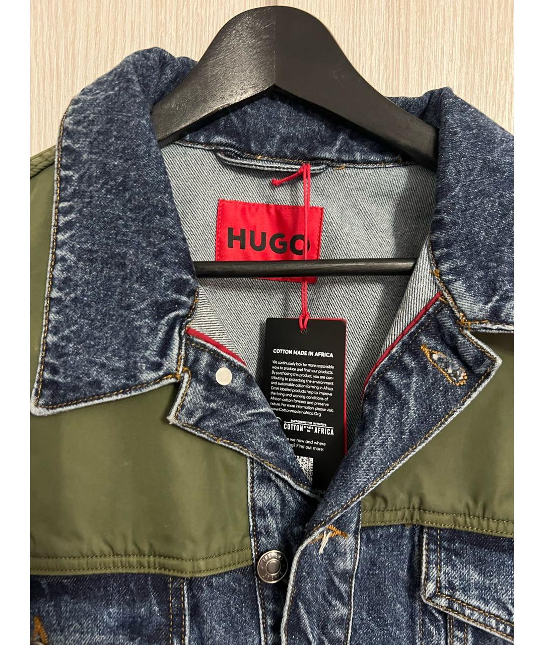 HUGO Синяя деним куртка, фото 4