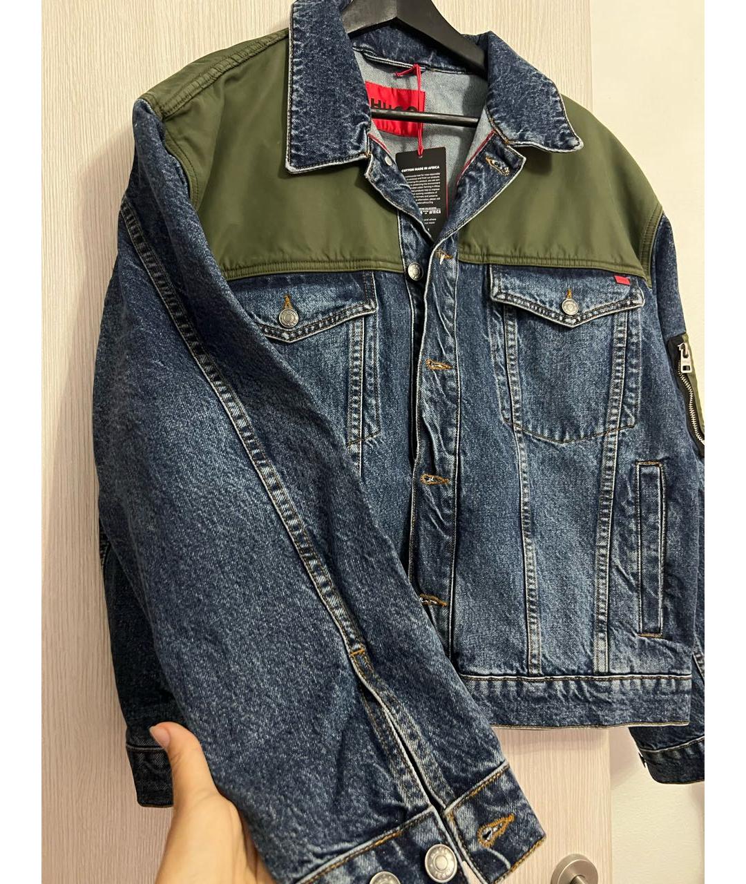 HUGO Синяя деним куртка, фото 6