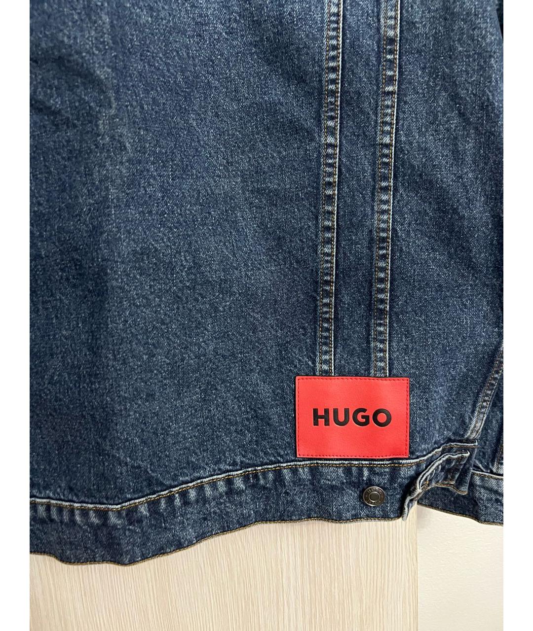HUGO Синяя деним куртка, фото 5