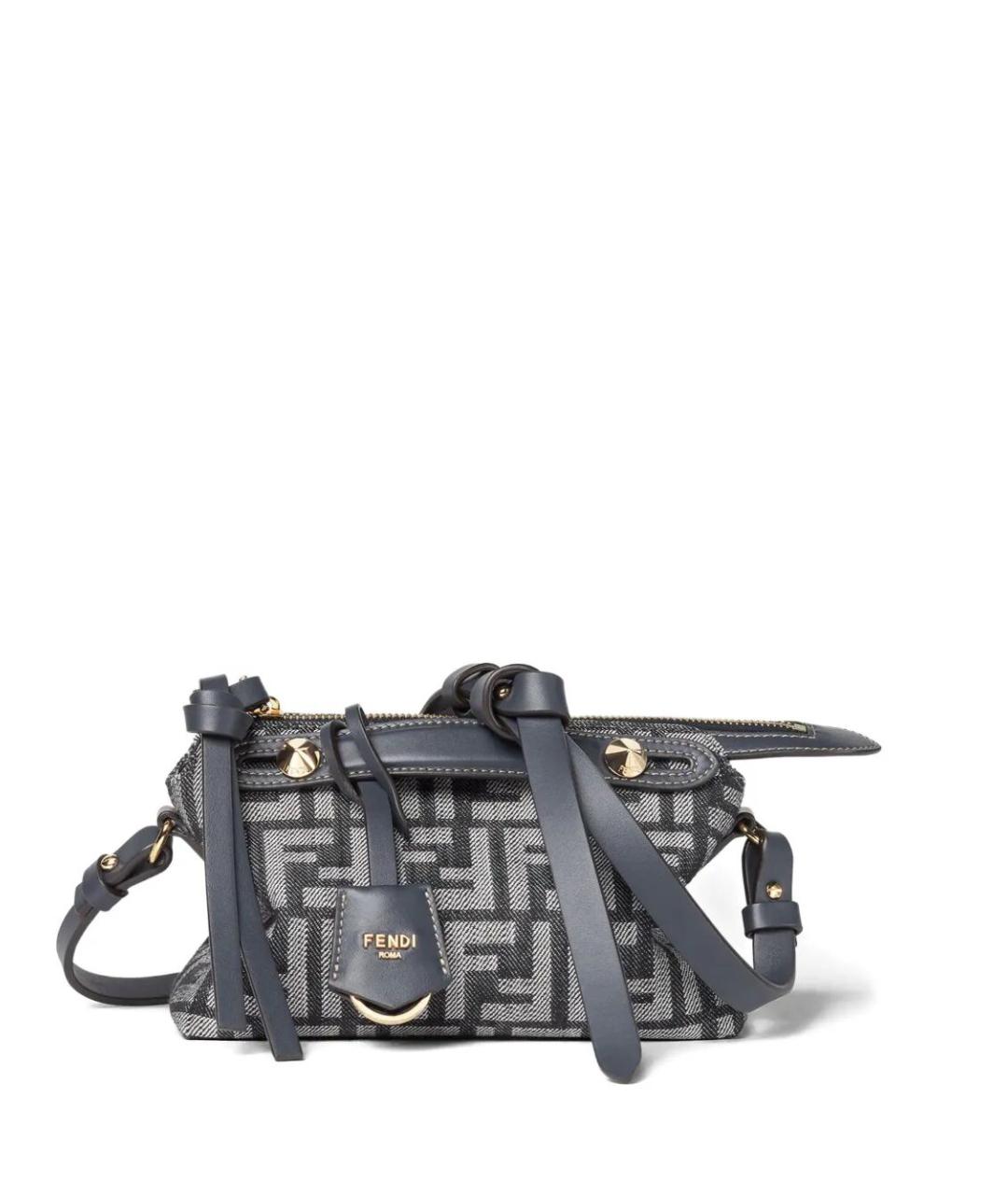 FENDI Черная тканевая сумка тоут, фото 2