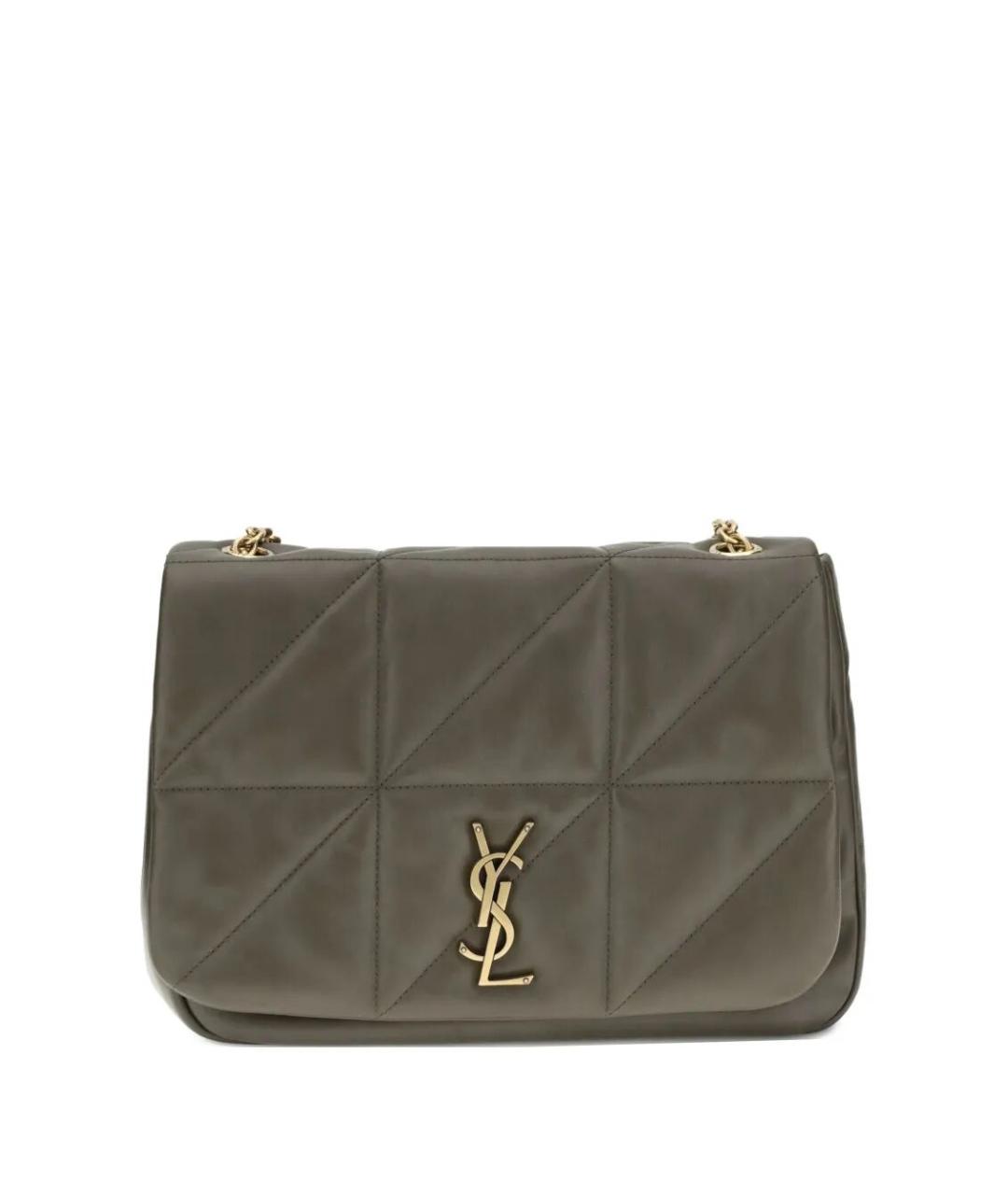 SAINT LAURENT Коричневая кожаная сумка через плечо, фото 1