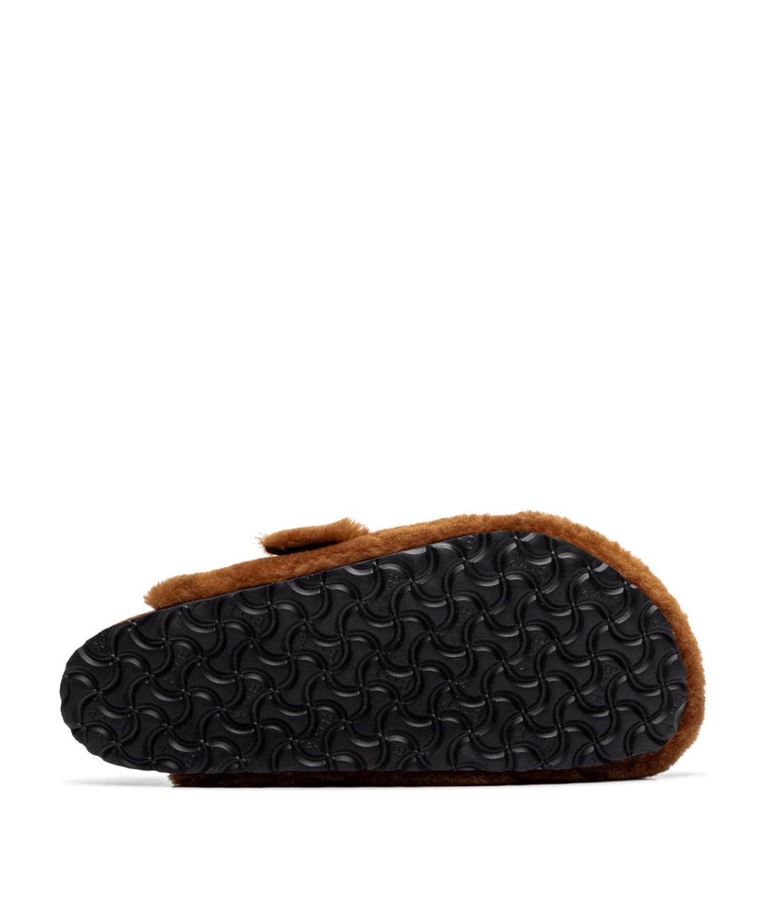 BIRKENSTOCK Коричневые кожаные мюли, фото 1