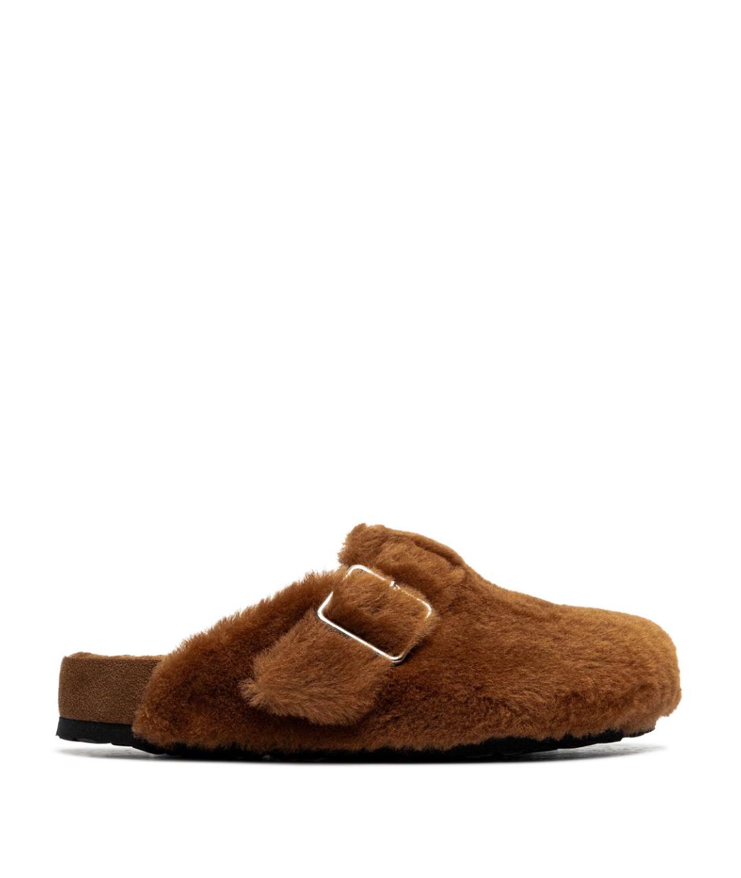 BIRKENSTOCK Коричневые кожаные мюли, фото 2
