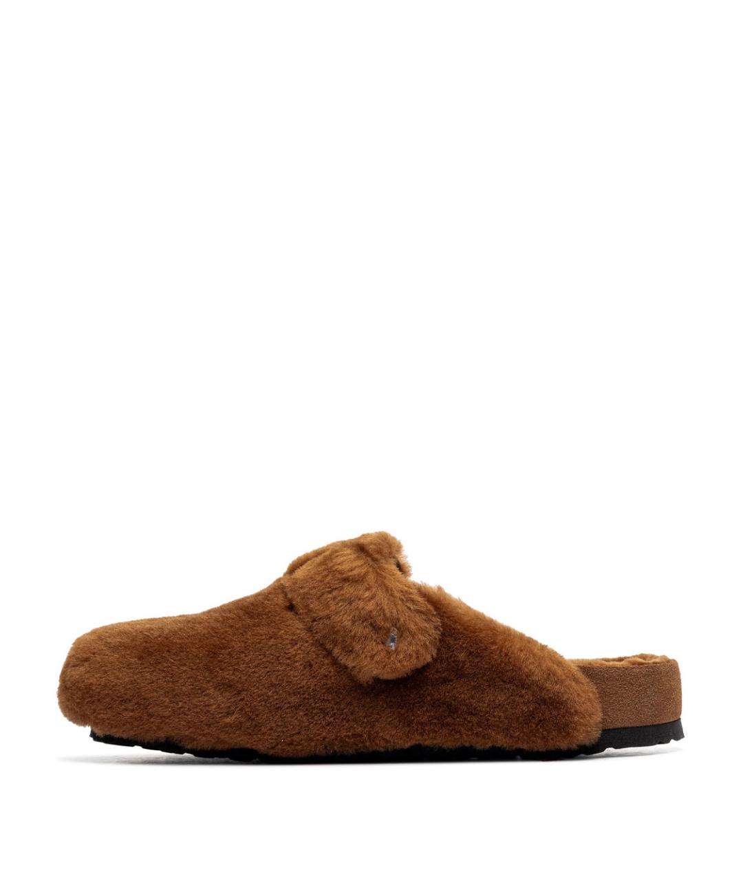 BIRKENSTOCK Коричневые кожаные мюли, фото 3