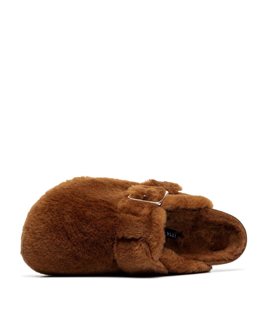 BIRKENSTOCK Коричневые кожаные мюли, фото 4