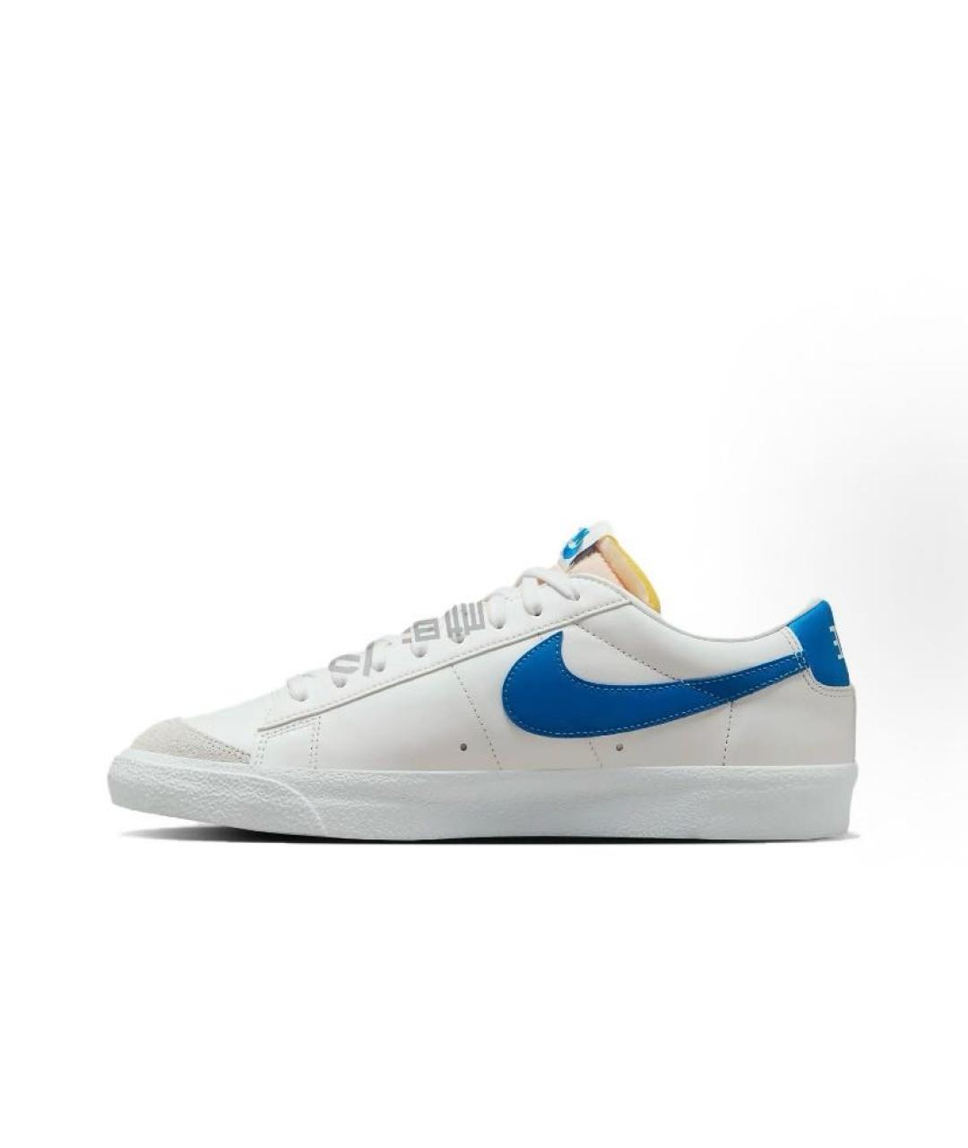 NIKE Белые кожаные низкие кроссовки / кеды, фото 2