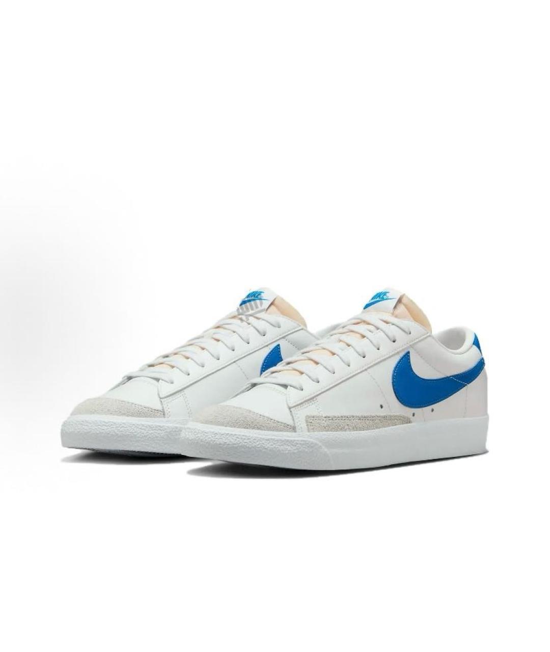NIKE Белые кожаные низкие кроссовки / кеды, фото 3