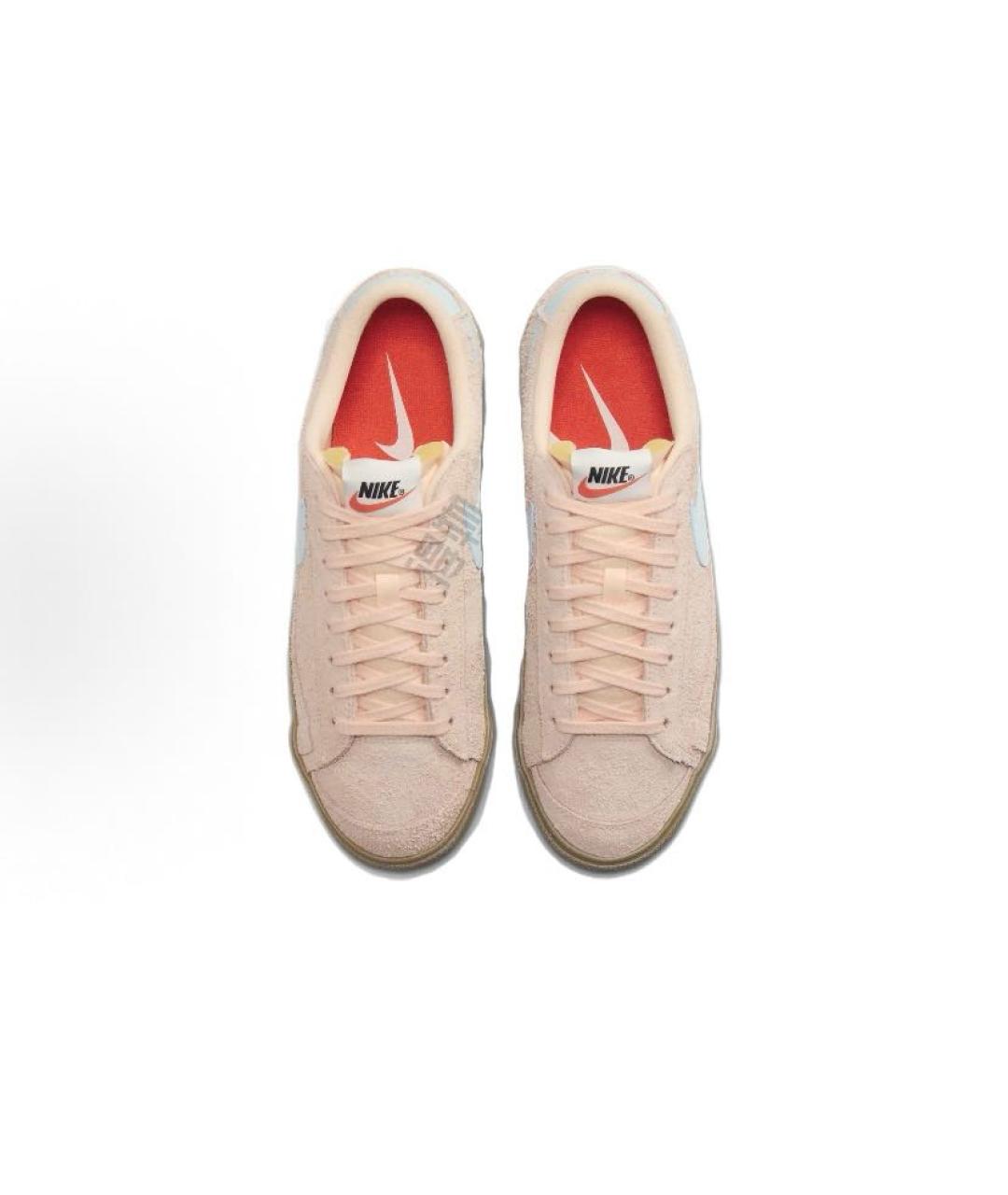 NIKE Коралловые замшевые низкие кроссовки / кеды, фото 3