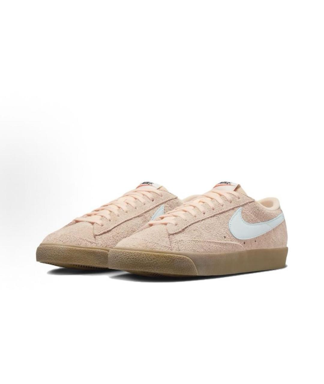 NIKE Коралловые замшевые низкие кроссовки / кеды, фото 4