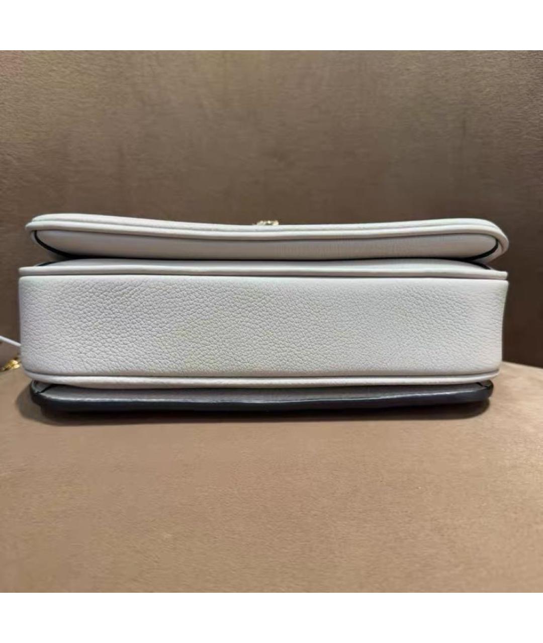 LOUIS VUITTON Бежевая кожаная сумка через плечо, фото 3