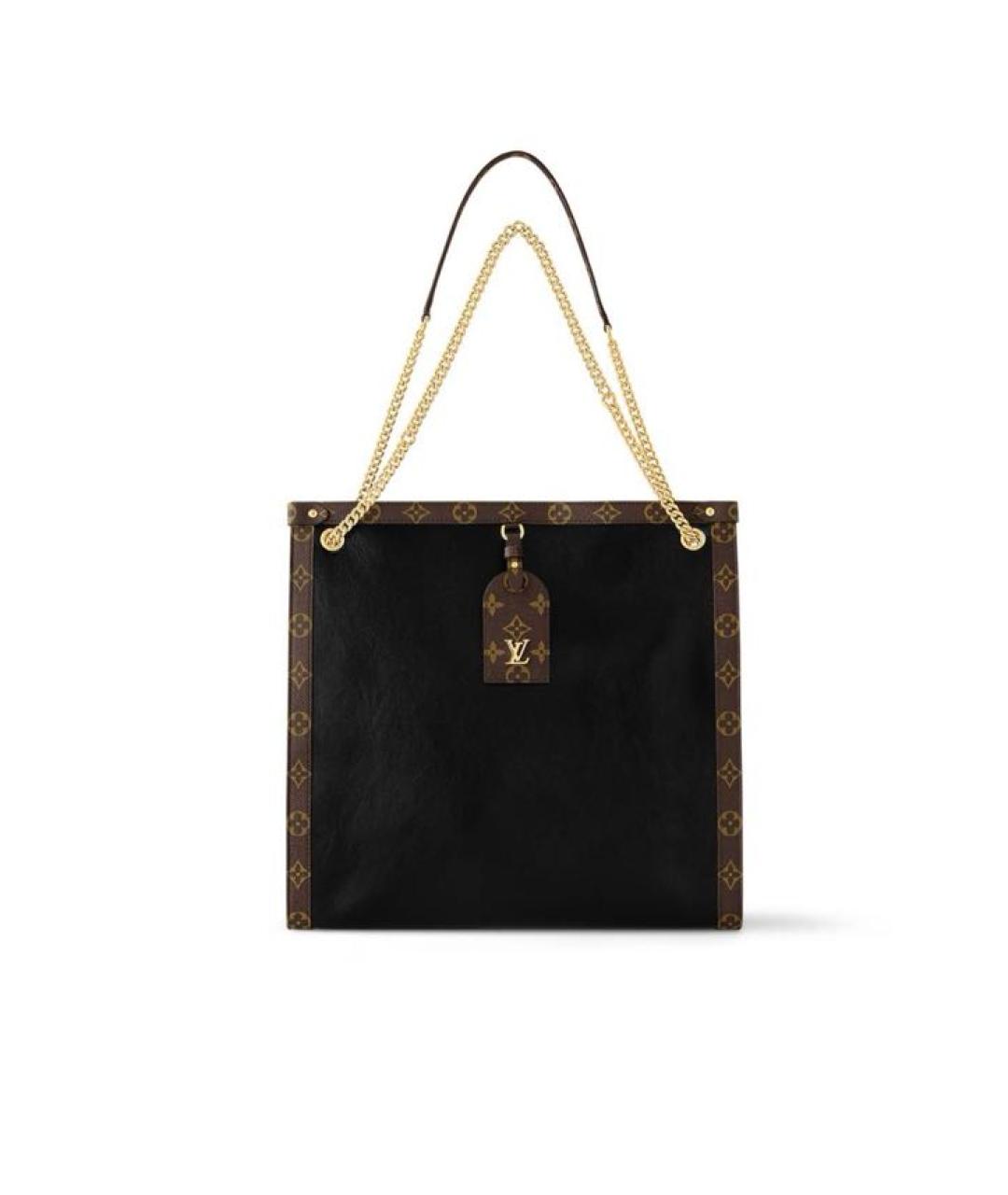 LOUIS VUITTON Черная кожаная сумка через плечо, фото 1