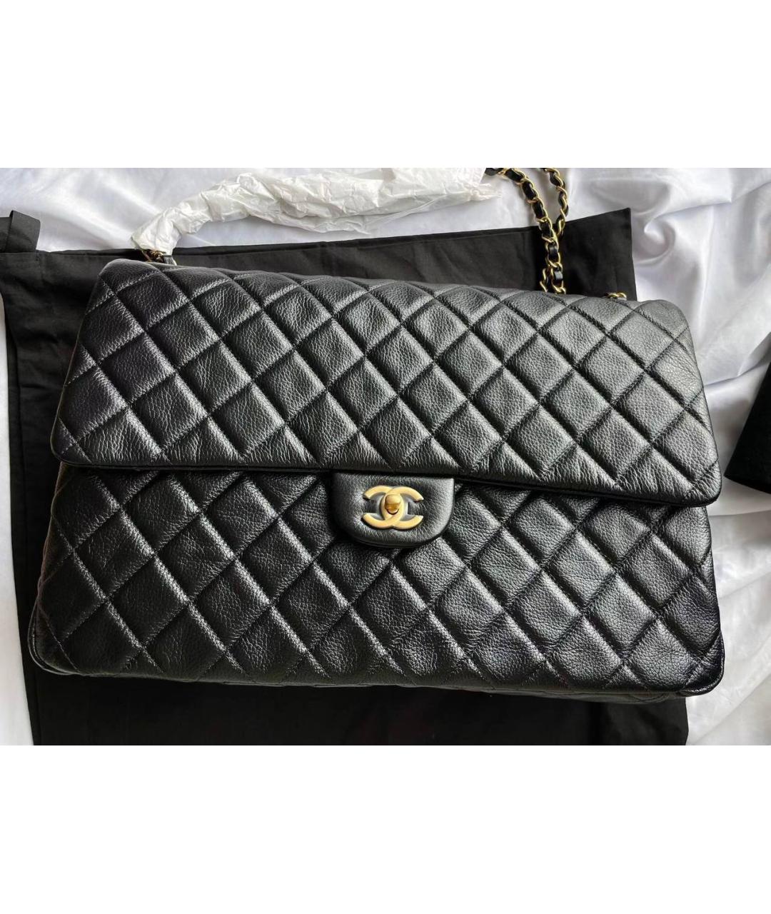 CHANEL Черная кожаная сумка через плечо, фото 4
