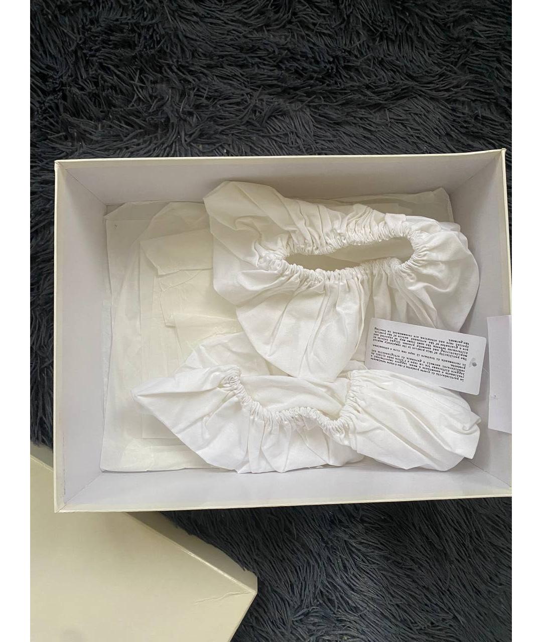 MAISON MARGIELA Белые текстильные высокие кроссовки / кеды, фото 6