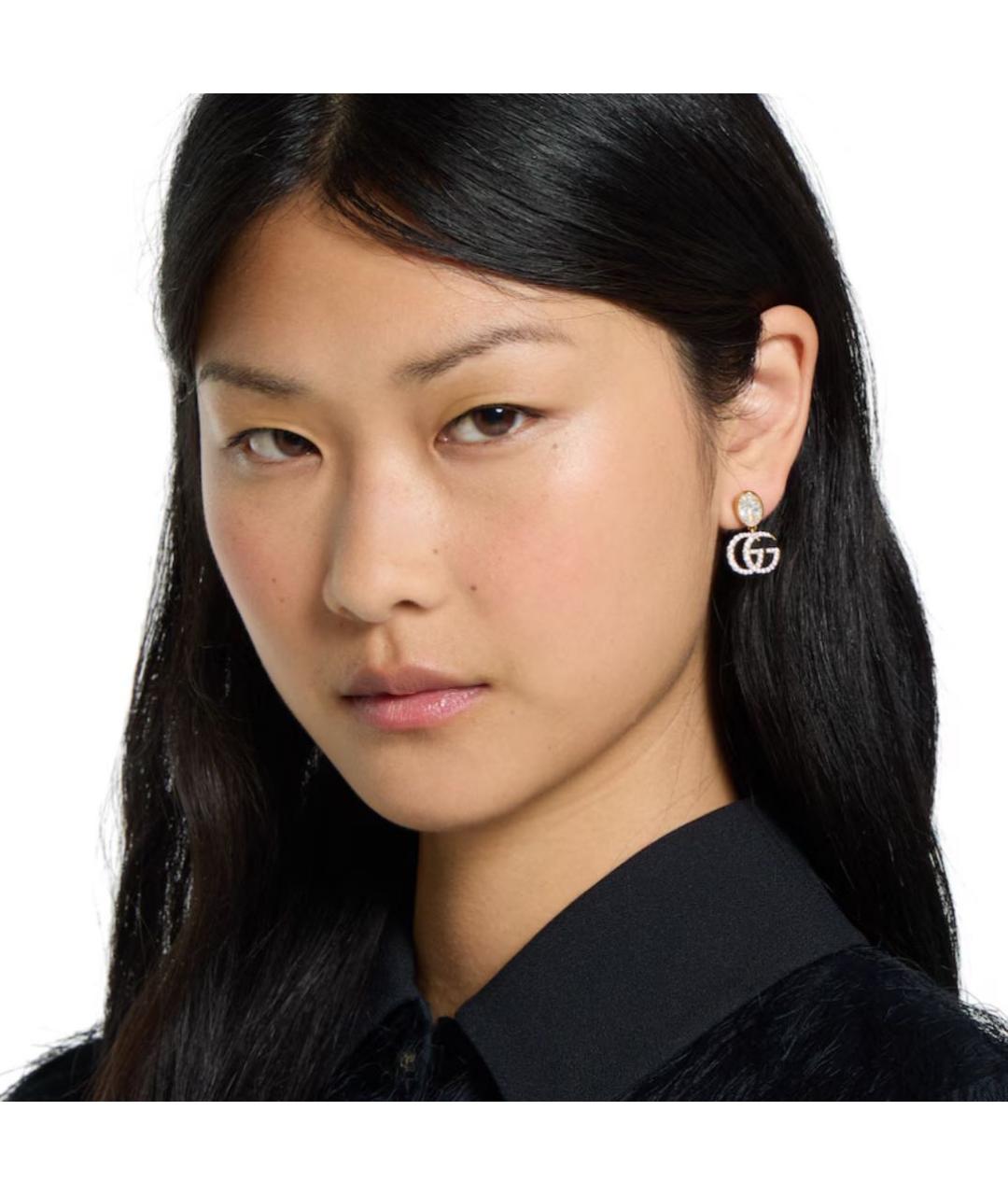 GUCCI Желтые латунные серьги, фото 3