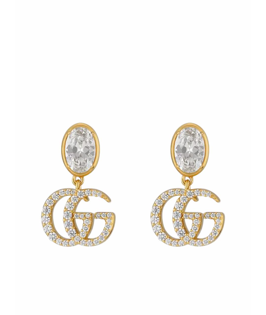 GUCCI Желтые латунные серьги, фото 1