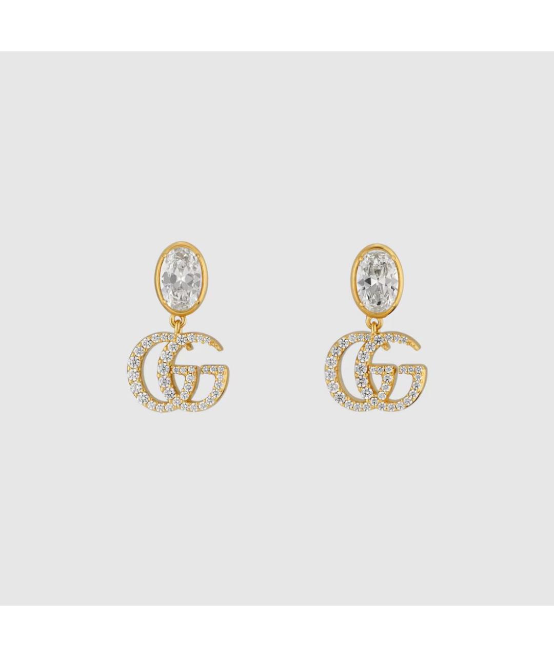 GUCCI Желтые латунные серьги, фото 4