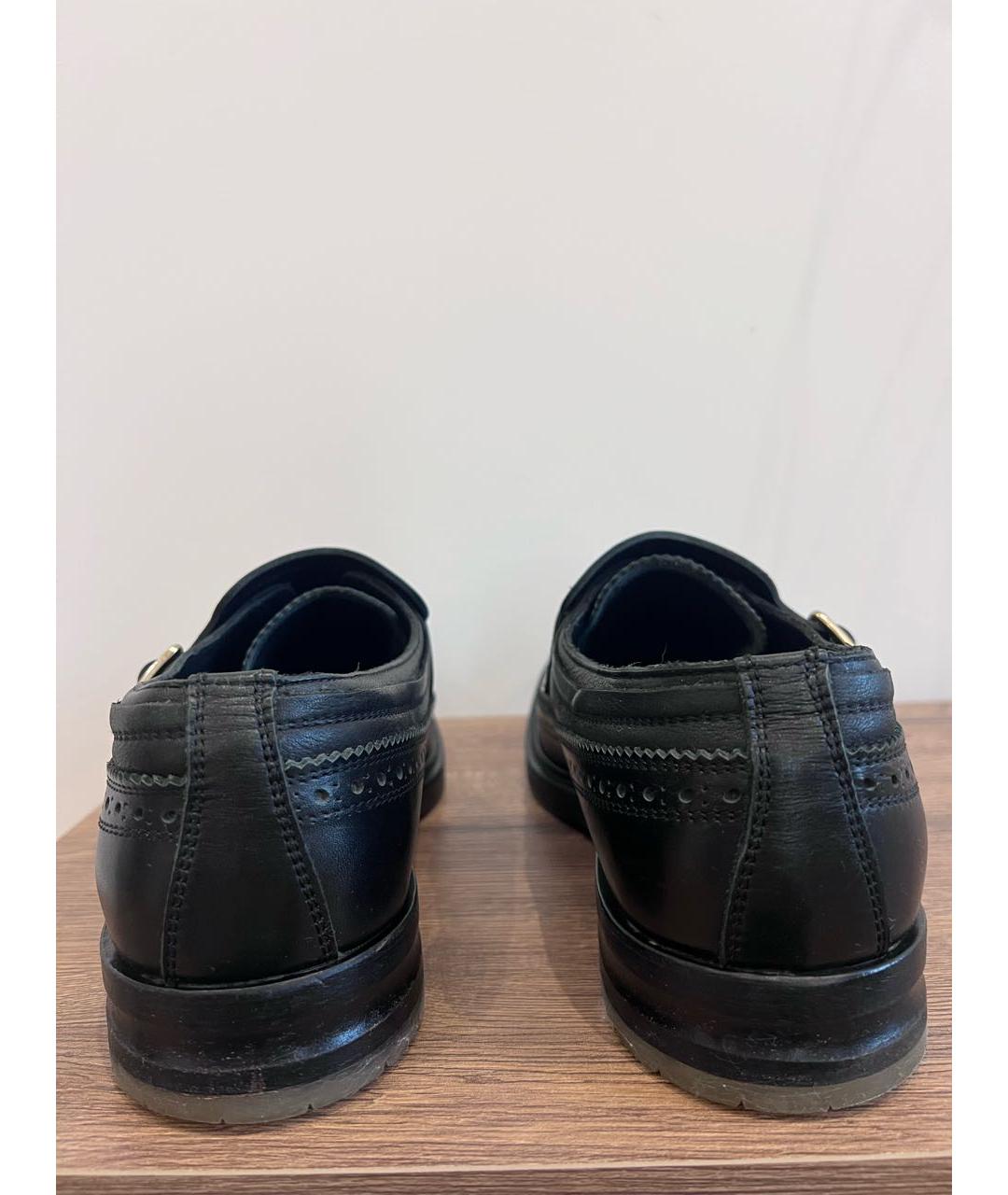 ALEXANDER MCQUEEN Черные кожаные туфли, фото 4
