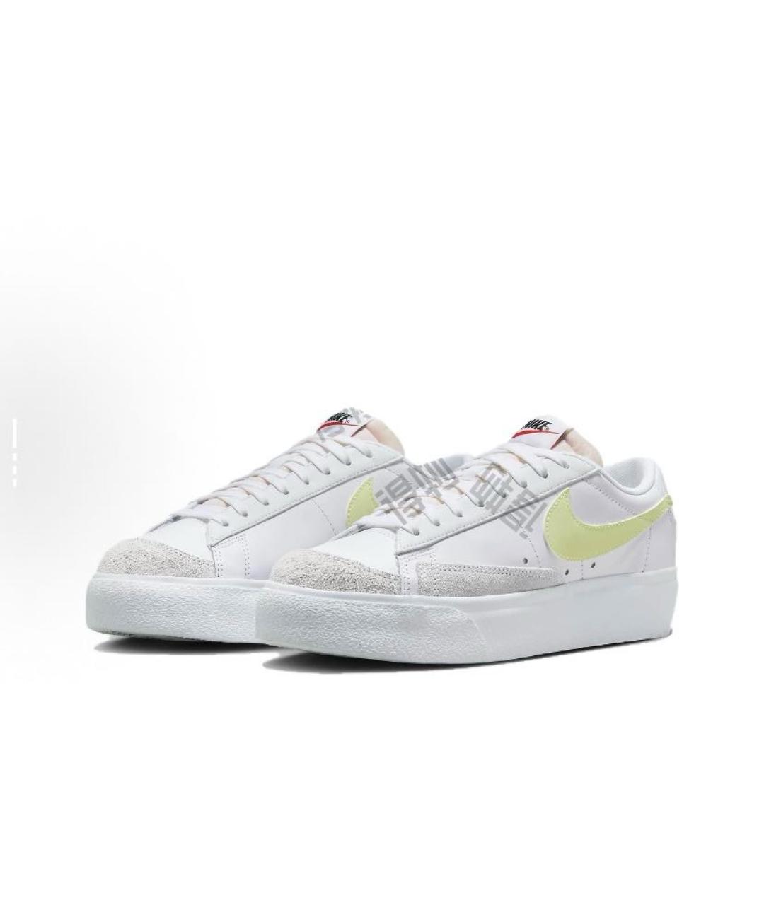 NIKE Белые кожаные низкие кроссовки / кеды, фото 3