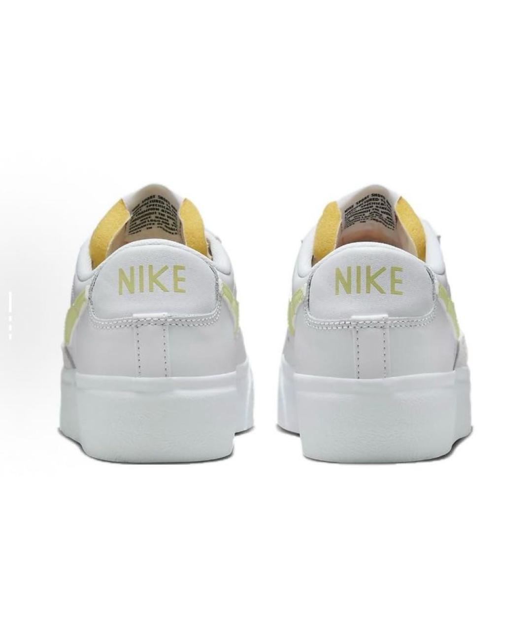 NIKE Белые кожаные низкие кроссовки / кеды, фото 5