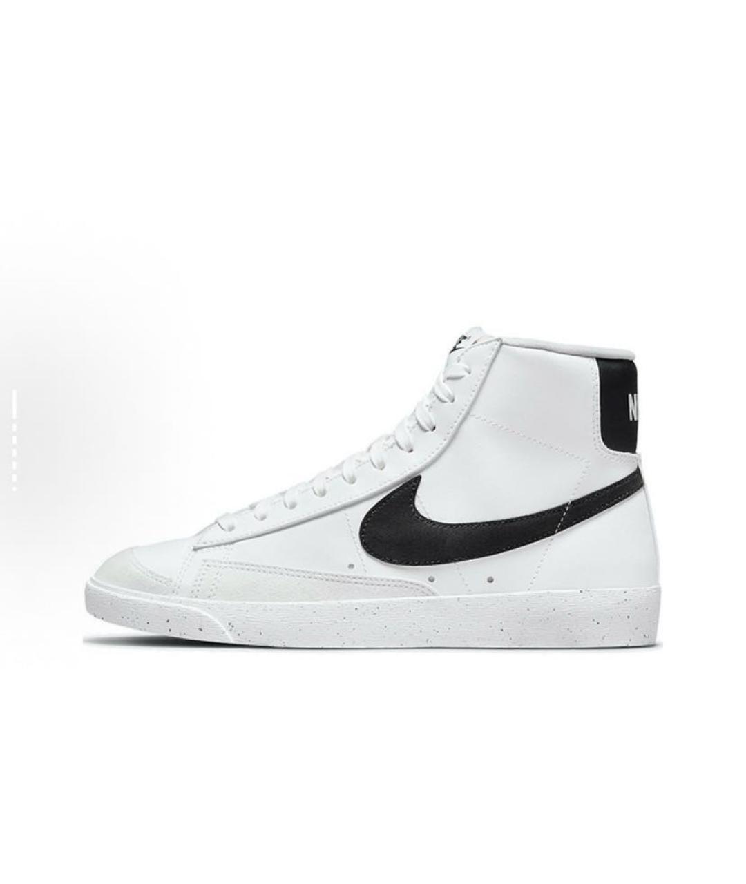 NIKE Белые кожаные высокие кроссовки / кеды, фото 2