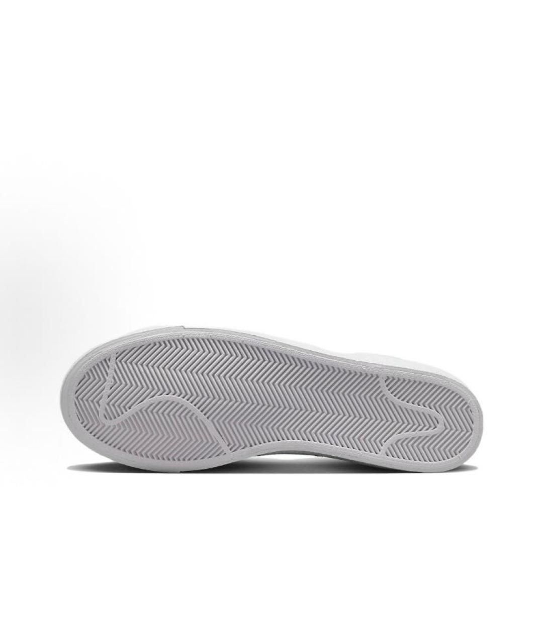 NIKE Белые кожаные высокие кроссовки / кеды, фото 6
