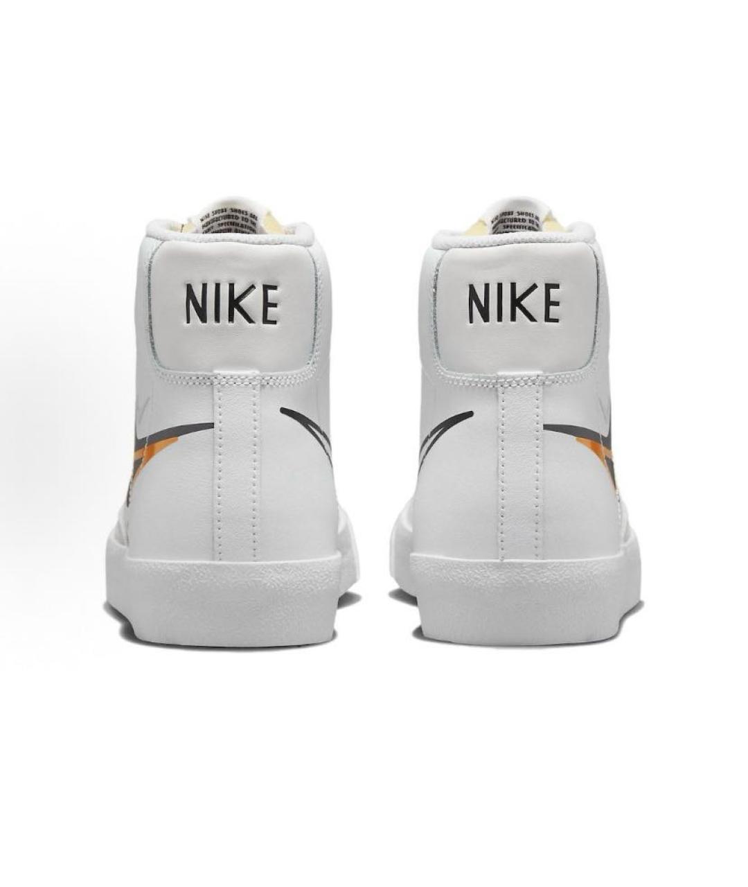 NIKE Белые кожаные высокие кроссовки / кеды, фото 5