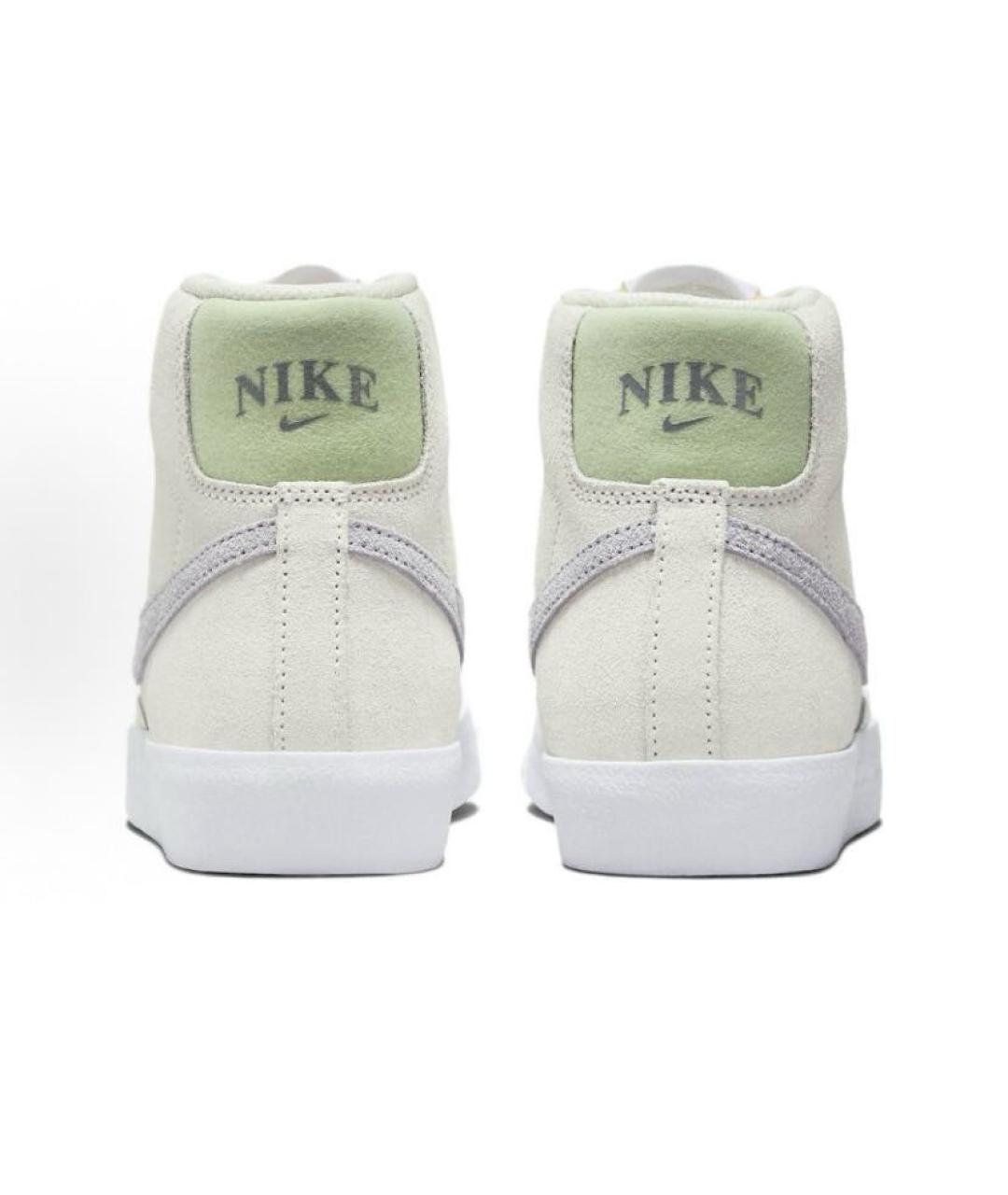 NIKE Бежевые замшевые высокие кроссовки / кеды, фото 5