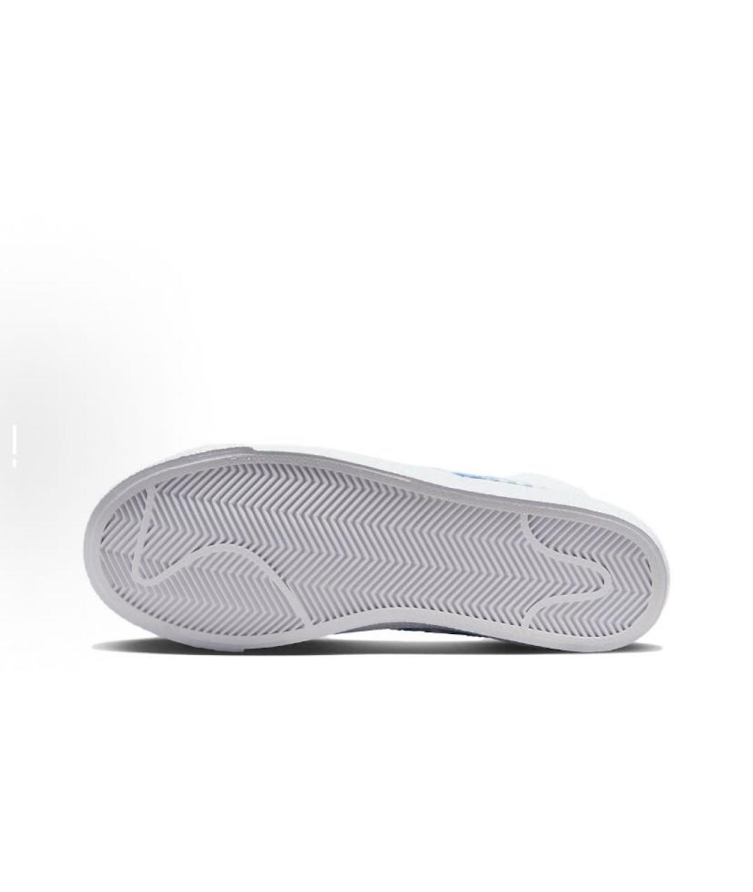 NIKE Белые кожаные высокие кроссовки / кеды, фото 6