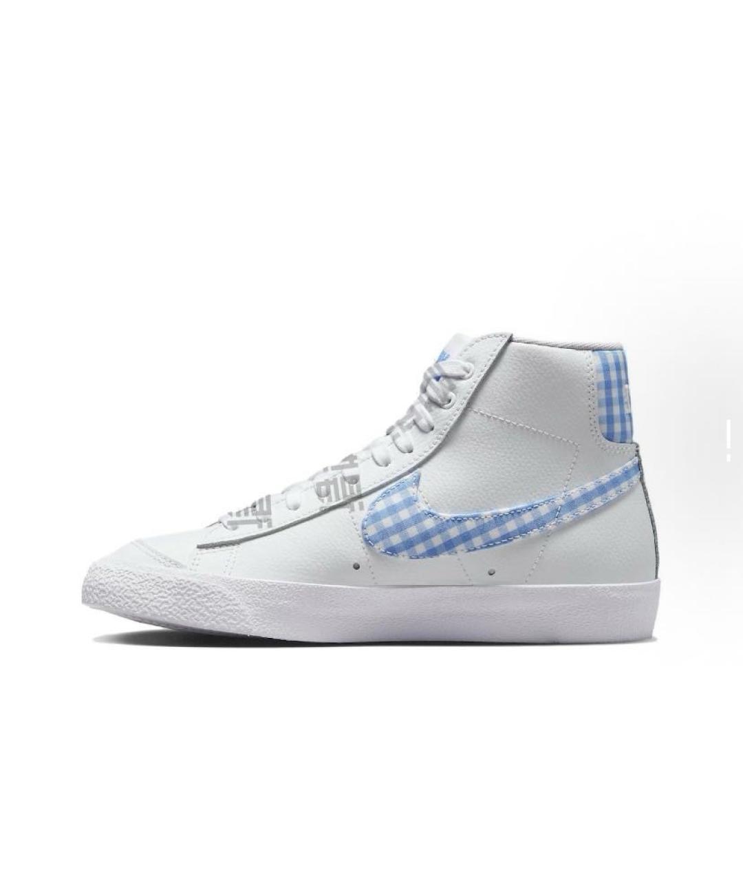 NIKE Белые кожаные высокие кроссовки / кеды, фото 2