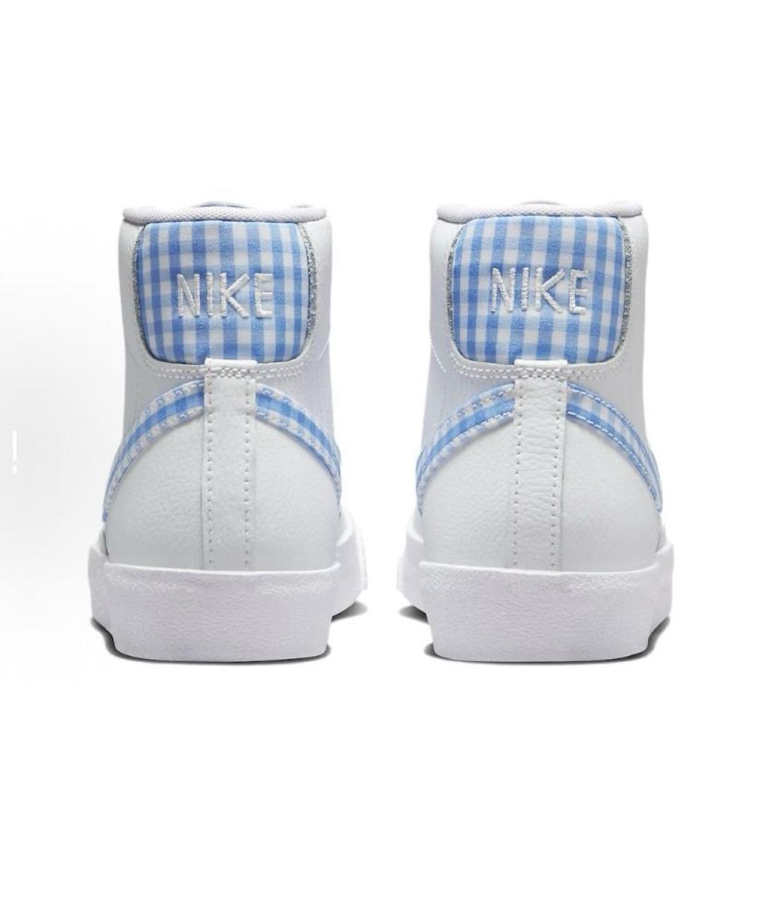 NIKE Белые кожаные высокие кроссовки / кеды, фото 5