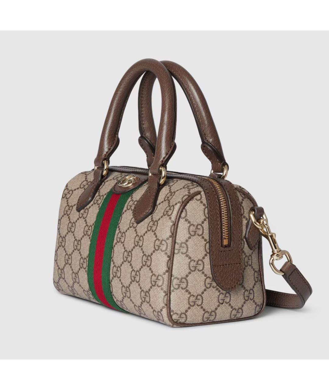 GUCCI Коричневая кожаная сумка через плечо, фото 2
