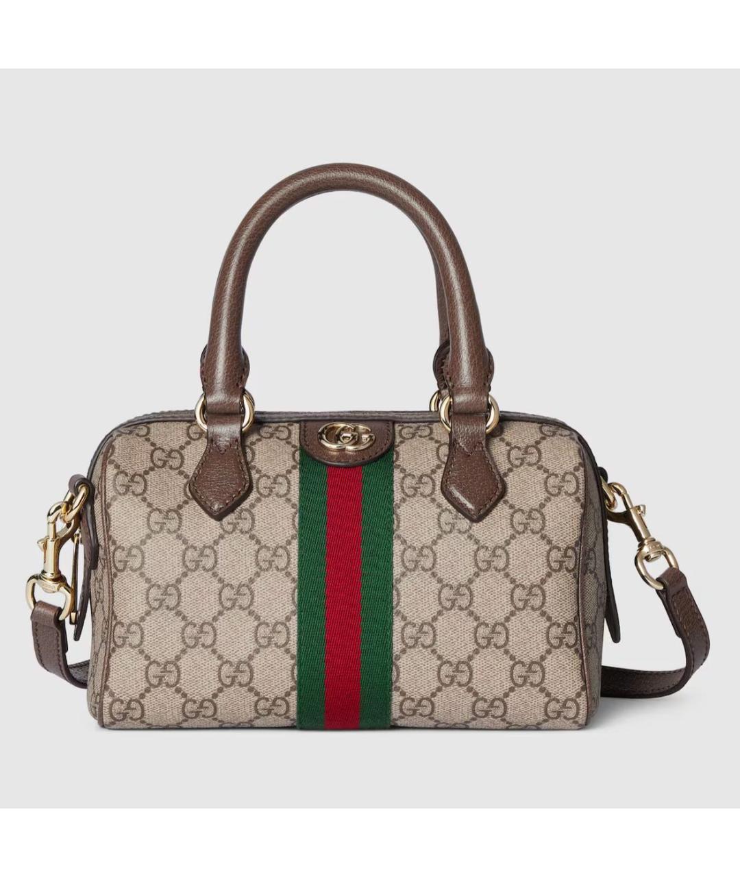 GUCCI Коричневая кожаная сумка через плечо, фото 7