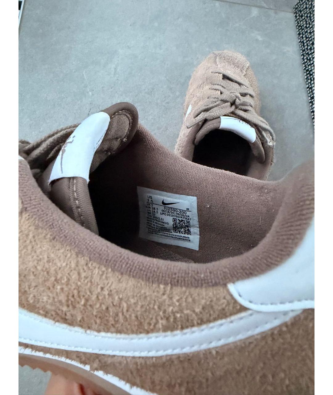 NIKE Бежевые замшевые кеды, фото 2
