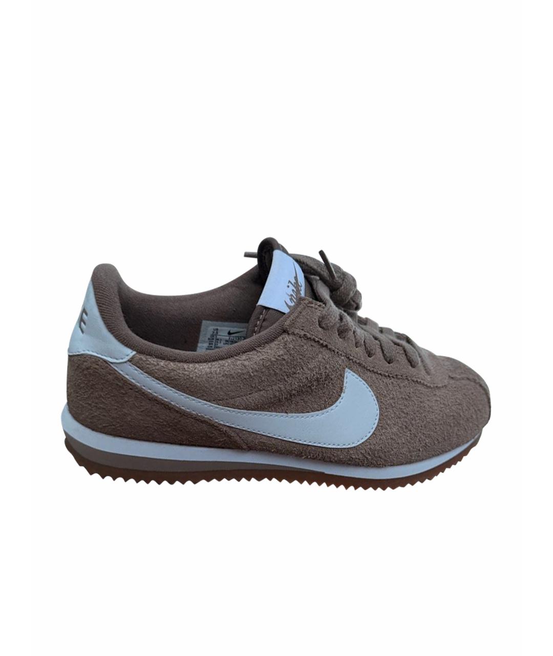 NIKE Бежевые замшевые кеды, фото 1
