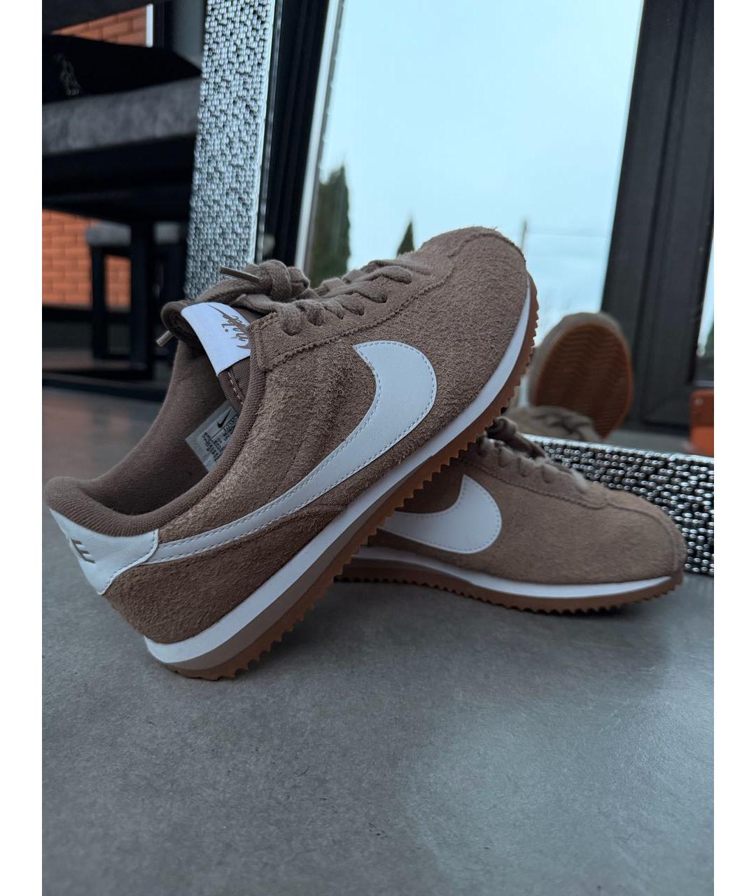 NIKE Бежевые замшевые кеды, фото 8