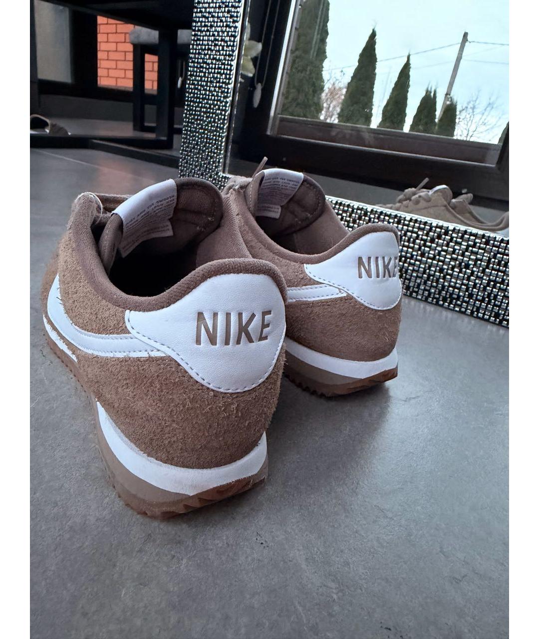 NIKE Бежевые замшевые кеды, фото 4