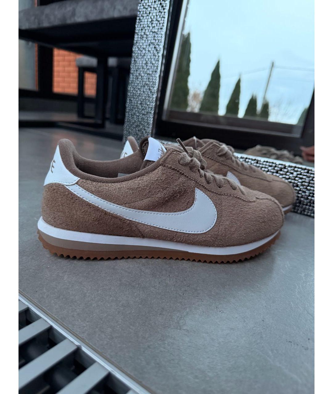 NIKE Бежевые замшевые кеды, фото 6