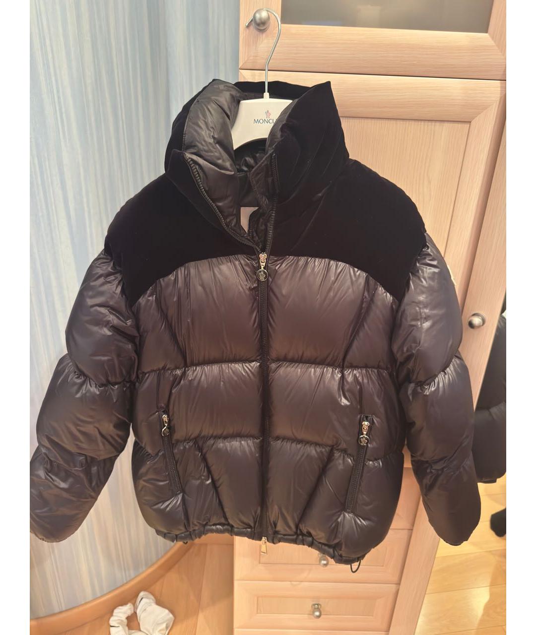 MONCLER Черный пуховик, фото 3