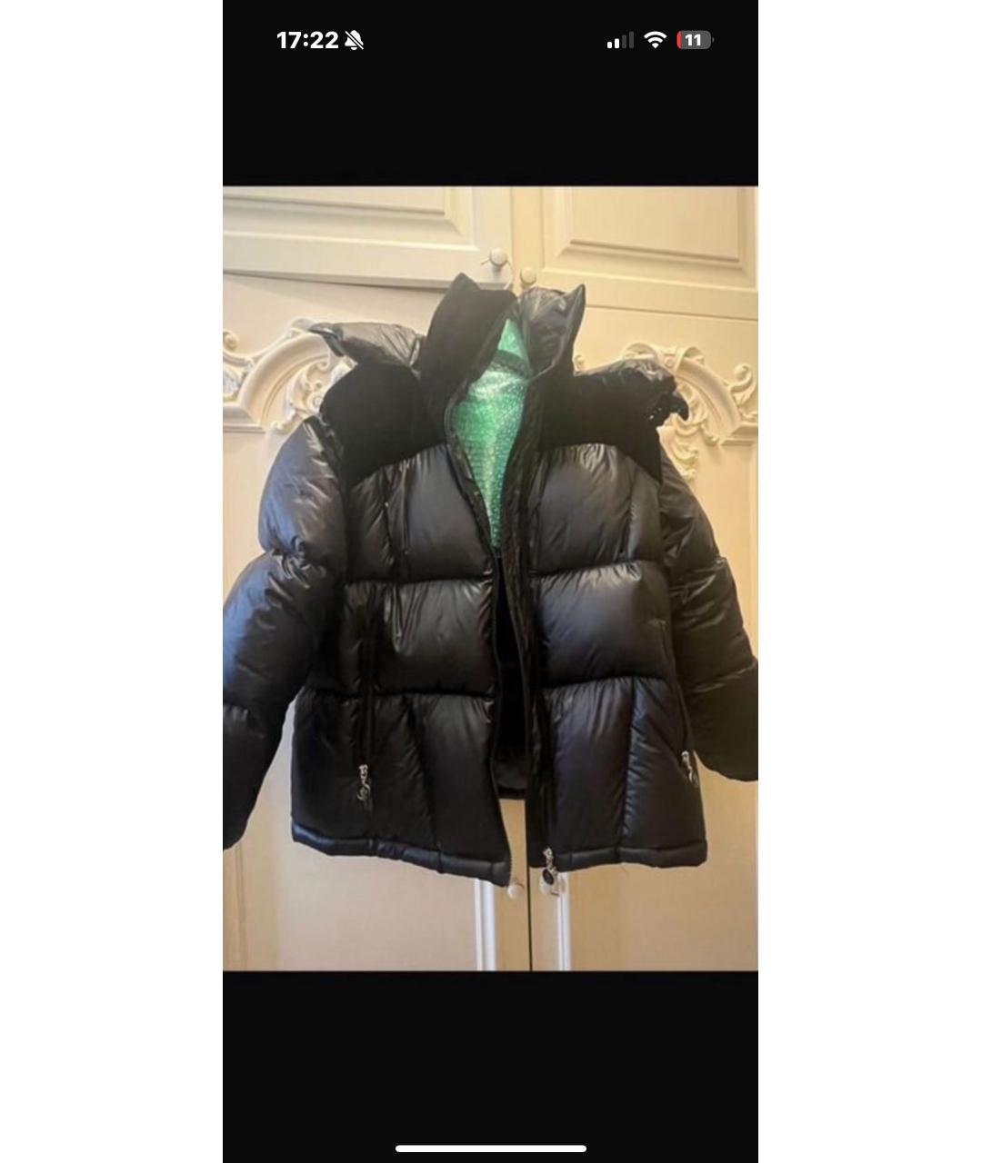 MONCLER Черный пуховик, фото 5