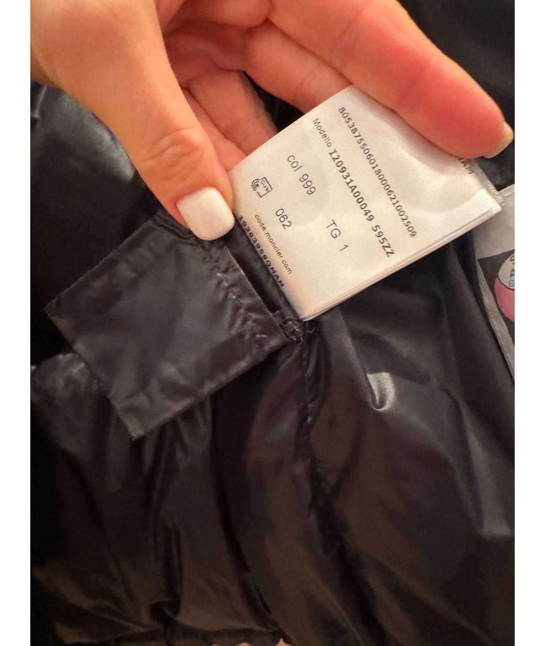MONCLER Черный пуховик, фото 4