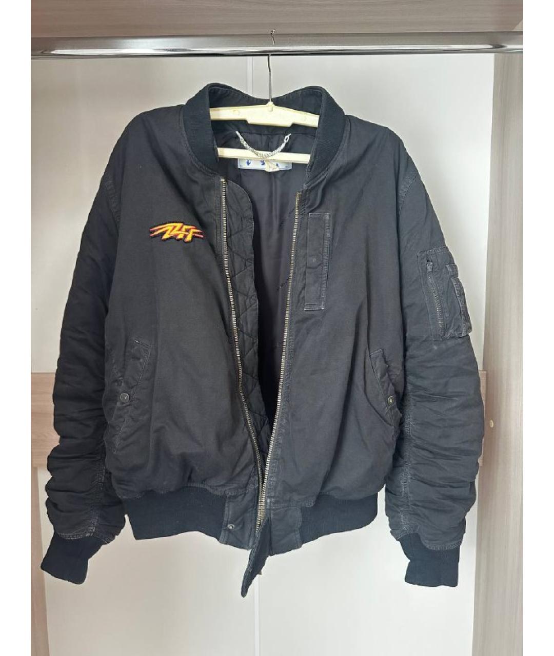 OFF-WHITE Черная полиэстеровая куртка, фото 6