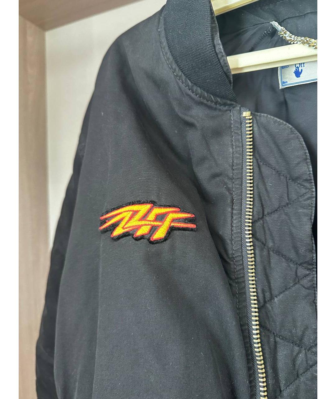 OFF-WHITE Черная полиэстеровая куртка, фото 3