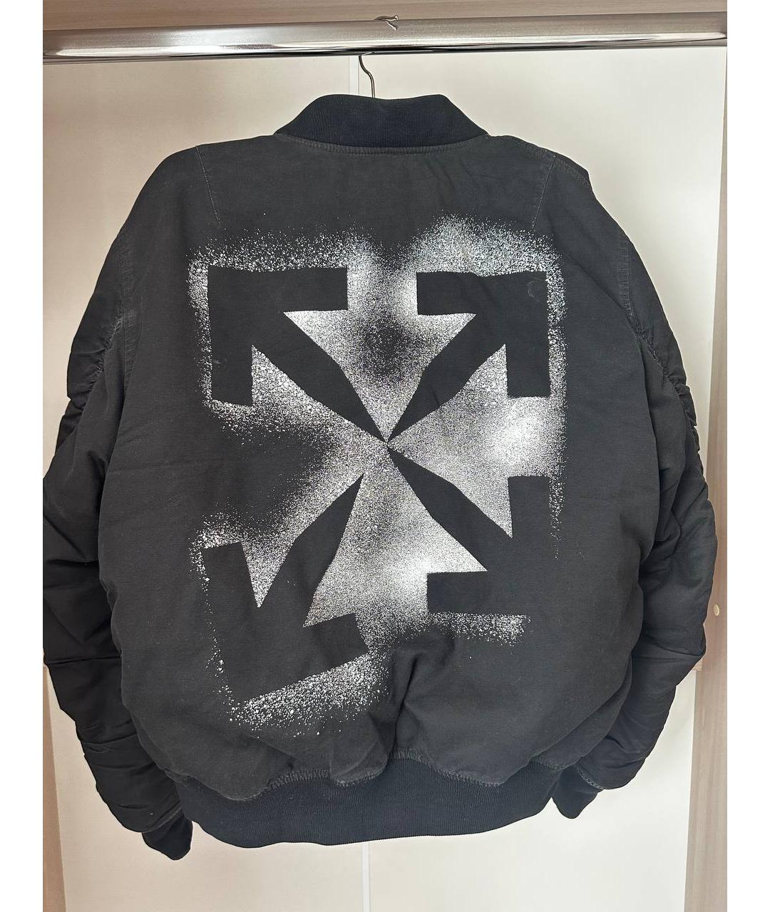 OFF-WHITE Черная полиэстеровая куртка, фото 2