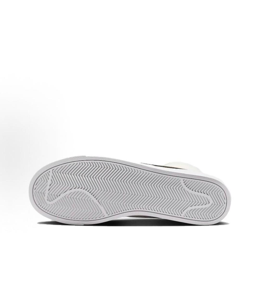 NIKE Белые кожаные высокие кроссовки / кеды, фото 6