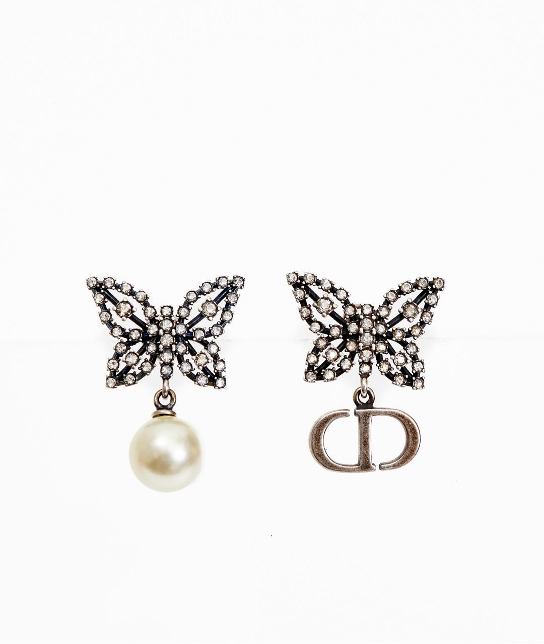 CHRISTIAN DIOR Серебряные металлические серьги, фото 2