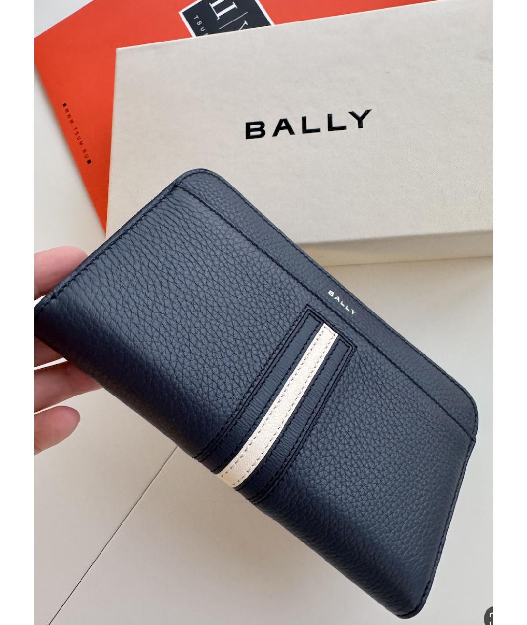 BALLY Темно-синий кожаный кошелек, фото 5