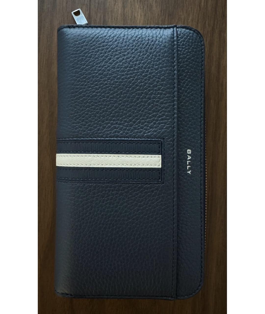 BALLY Темно-синий кожаный кошелек, фото 10