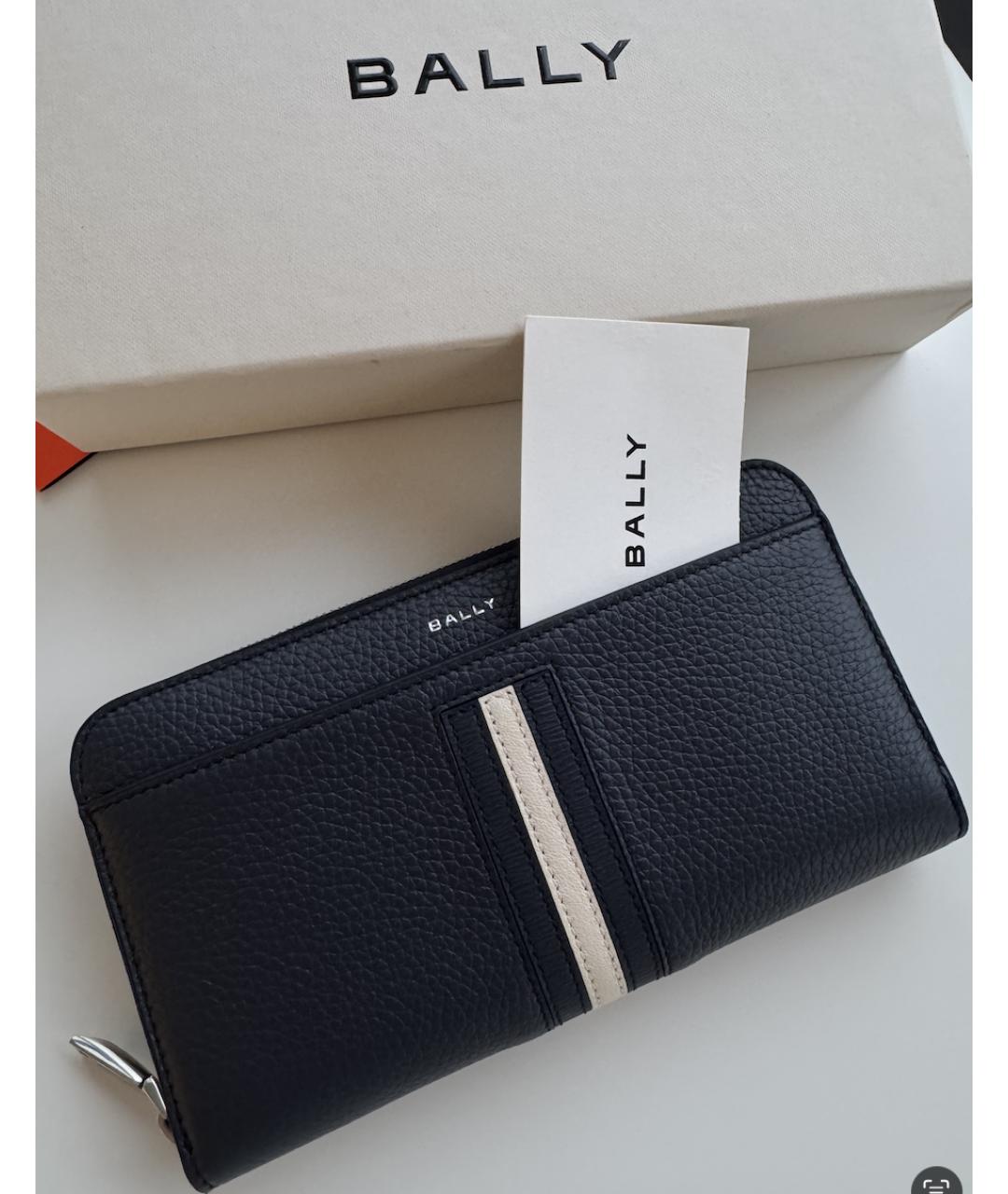 BALLY Темно-синий кожаный кошелек, фото 8